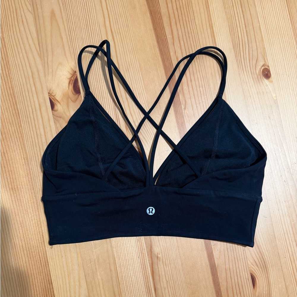 lululemon athletica Black Strappy Light Support Sports Bra